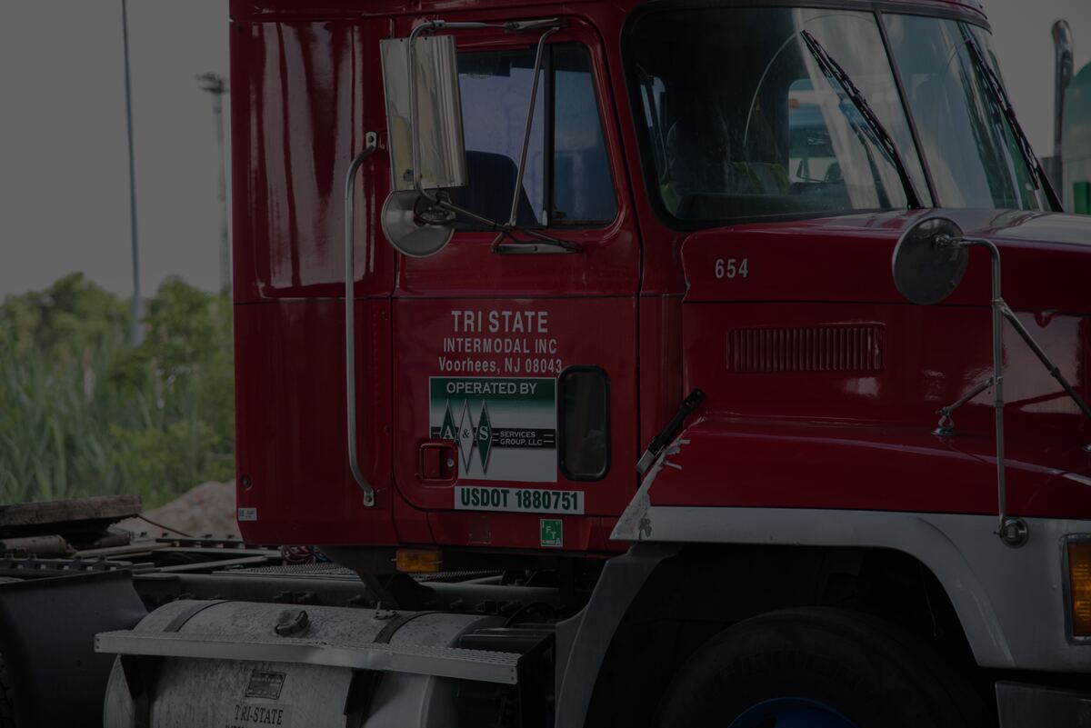 Red Tri State Intermodal tractor
